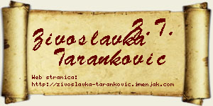 Živoslavka Taranković vizit kartica